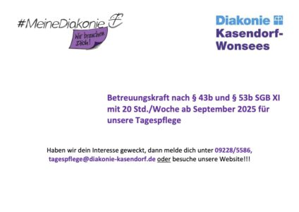 Wir L(I)EBEN Pflege und suchen Dich! – Betreuungskraft